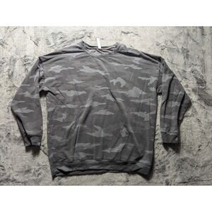 Athleta Long Sleeve Sweatshirt Women's Size Large Gray Camouflage